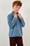 Soft Textured Zippered Stand Collar Winter Fleece Unisex Children's Fleece 5905002 - 7
