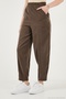 Relaxed Fit High Waist Narrow Leg Trousers Women's Pants 668Yp5456 - 5