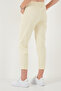 Cotton Regular Waist Regular Fit Straight Leg Trousers Women's Pants 668Yp42282S4 - 6