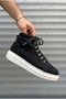 Zrj206 premium high quality lace-up black white suede men's sports boots