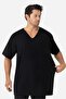 Men's V-Neck Short Sleeve Plus Size Basic T-Shirt 100% Cotton Combed - 2