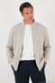 Cotton Relaxed Fit Stand Collar Zippered Cardigan Men's Cardigan 5901075 - 3