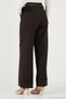 Wide Leg High Waist Curled Detailed Wide Leg Belted Trousers Women's Pants 6923841 - 7