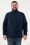 Regular Fit Mock Neck Zippered Large Size Fleece Cardigan Men's Cardigan 5906028B - 4