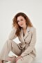 Slim Fit Double Breasted Collar Pleated Waist Fitted Suit Women's Suit 6928884 - 4