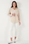 Regular Fit Long Sleeve Pocketed Striped Shirt Women's Shirt 6772895 - 3