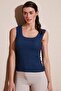 Slim Fit Thick Strap Lace Square Neck Wrinkled Tank Top Women's Tank Top 5864979 - 2