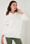 Regular Fit Cotton Hooded Collar Hooded Winter Sweatshirt Women's Sweat 5863854 - 4