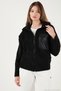Regular Fit Classic Collar Chest Pocket Detailed Plush Cardigan Fleece Women's Polar 5866437 - 4