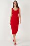 Slim Fit Thick Strap Midi Dress Women's Dress 5866154 - 2