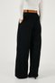 Wide Leg High Waist Loose Leg Belt Detailed Trousers Women's Pants 6923855 - 7