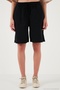 Cotton Standard Fit Normal Waist Tie Pocket Shorts Women's Shorts 668Yp5326 - 3
