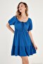 Gathered Front Balloon Sleeve Mini Dress Women's Dress 5869005 - 5