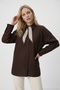 Relaxed Fit Scarf Detailed Classic Collar Chest Pocket Shirt Women's Shirt 6925427 - 4