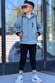Boy's Hooded Windproof Seasonal Coat with Pockets Mm5016 - 3