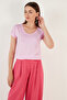 V-Neck Relaxed Fit Slit Blouse Women's Bluz 5862000 - 4