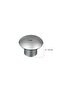 Plastic Cork Button Furniture Cabinet Handle Single Screw Silver - 2