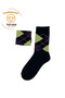 Women's Winter Thermal Wool Warm Lambswool Anthracite Yellow Purple Diamond Pattern Socks - 2