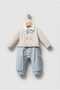 Baby Boy 100% Cotton Striped Jumpsuit - 2