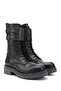 Women's Gray Zippered Genuine Leather Boots - 4