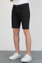 Men's Black Stonewashed Relaxed Cut Lycra Jean Denim Shorts with Vintage Detail Hlthe001960 - 3