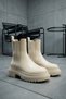 Spice Beige Skin Side Elastic Thick Sole Daily Boots - 2