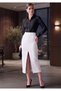 Women's Ecru Dalgıç Normal Waist Front Slit Long Skirt