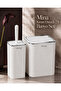 Mina Beyaz - Chrome Square 2-Piece Bathroom Set