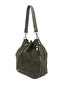 Women's Khaki Suede Drawstring Shoulder and Backpack - 4