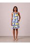Lemon Patterned Viscose Halter Dress with Pockets