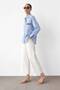 Pocket Detailed Linen Shirt - Blue |   F1661 - Blue - 2