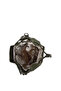 Women's Khaki Suede Drawstring Shoulder and Backpack - 6