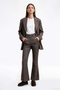 Double Buttoned Flared Trousers Brown