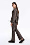 Belted Waist Double-Breasted Blazer Jacket Brown - 4