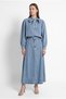 Bow Detailed Skirted Denim Suit 0303 - Blue - 2