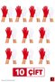 Children's 10 Pairs Red and White Bandocu Show Ceremony Event Gloves April 23 May 19 October 29 November 10 August 30