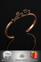 Women's Copper Bracelet - Flower Model Thin Metal Box and Natural Stone Bracelet