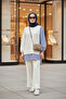 Women's Hijab Suit Line Double Suit Shirt Ecru