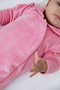 French Silk Velvet Extra Soft Baby Romper with Booties - 3