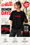 Gorillaz Demon Days Printed Black Oversize Unisex T-Shirt – Front and Back Printed Crew Neck T-Shirt