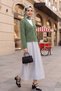 Geometric Patterned Openwork Buttoned Knitwear Cardigan - Green - 3