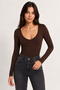 Women's V-Neck Snap Bodysuit