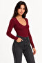 Women's V-Neck Snap Bodysuit - 2
