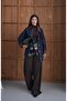 Women's Velvet Collar Denim Jacket Jeans - 6
