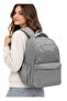 Gray Water Resistant Daily Backpack Unisex School Backpack School Bag 2200