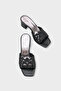 Lois Flat-Toe Stoned Medium Heeled Stylish Women's Wedding Slippers - 5