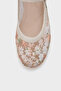Gabey Buckle Strap Mesh Floral Patterned Round Toe Flat Heeled Casual Women's Ballerinas - 5
