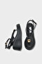 Sandy Wedge Heeled Women's Sandals with Ankle Strap - 4