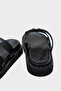 Leather Women's Slippers with Mora Accessories - 3