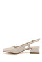 Women's Leather Flat Toe Open Back Shoes - 5